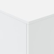 Маса за кафе с LED осветление, бяла, 90x50x40 см