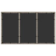 Градинска маса стъклен плот светлосива 150x90x75 см полиратан