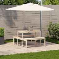 Маса за пикник 110x134x75 см борово дърво масив