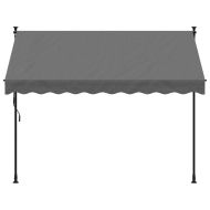 Прибираща се тента, антрацит, 250x150 см, плат и стомана