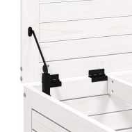 Градинска табуретка, бяла, 62x63,5x32 см, бор масив