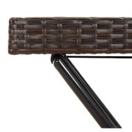 Сгъваема маса с табла, кафява, 65x40x75 см, полиратан