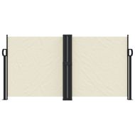 Прибираща се странична тента, кремава, 120x1200 см