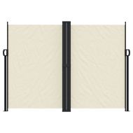 Прибираща се странична тента, кремава, 180x1200 см