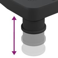 Поставка за монитор, черна, 33,5x34x10,5 см