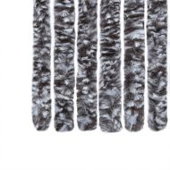 Ресни за врата против мухи, кафяво и бежово, 100x200 см, шенил