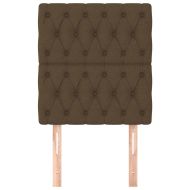 Табла за легло, тъмнокафява, 80x7x118/128 см, плат