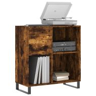 Шкаф за винилови плочи опушен дъб 84,5x38x89 см инженерно дърво