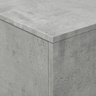 Маса за кафе с LED осветление, бетонно сива, 90x50x40 см
