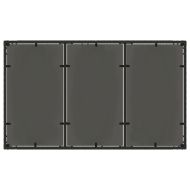 Градинска маса със стъклен плот черен 150x90x75 см полиратан