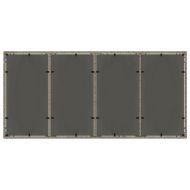 Градинска маса със стъклен плот черен 190x90x75 см полиратан