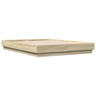 Рамка за легло, дъб сонома, 120x200 см, масивно дърво