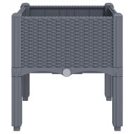 Градинска кашпа с крака, синьо сив, 40x40x42 см, PP