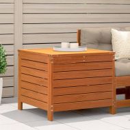 Градинска табуретка, восъчнокафява, 62x63,5x53,5 см, бор масив