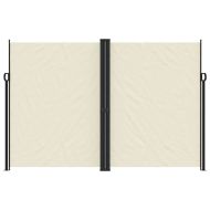 Прибираща се странична тента, кремава, 220x1000 см