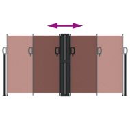 Прибираща се странична тента, кафява, 120x1200 см