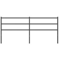Метална резервна табла за легло, черна, 200 см