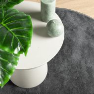 Килим OVIEDO с къс косъм, антрацит, Ø 200 см