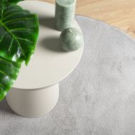 Килим OVIEDO с къс косъм, сив, Ø 100 см