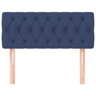 Горна табла за легло, синя,100x7x78/88 см, плат