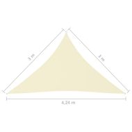 Платно-сенник, Оксфорд плат, триъгълно, 3x3x4,24 м, кремаво