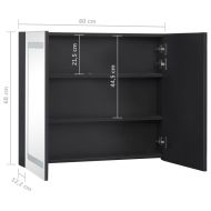 LED шкаф с огледало за баня, 80x12,2x68 см