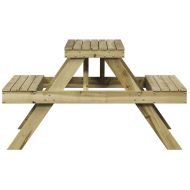 Маса за пикник 105x134x75 см импрегнирано борово дърво