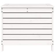 Градинска табуретка, бяла, 62x63,5x53,5 см, бор масив