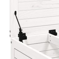 Градинска табуретка, бяла, 62x63,5x53,5 см, бор масив