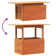 Градинска маса, восъчнокафяв, 100x50x75 см, борово дърво масив