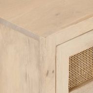 Нощно шкафче, 40x30x50 см, мангово дърво масив и желязо