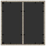 Градинска маса със стъклен плот светлосива 90x90x75см полиратан