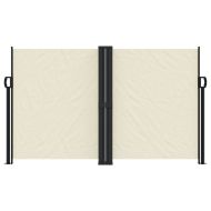 Прибираща се странична тента, кремава, 140x1200 см