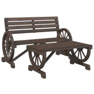 Градински лаундж комплект, 4 части, масивно чамово дърво