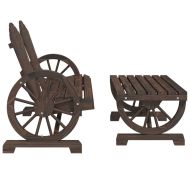 Градински лаундж комплект, 4 части, масивно чамово дърво