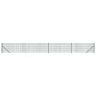 Плетена оградна мрежа с фланец, зелена, 0,8x10 м