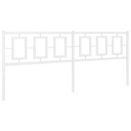 Метална резервна табла за легло, бяла, 200 см