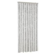 Ресни за врата против мухи, светлосиво и бяло, 100x230см, шенил