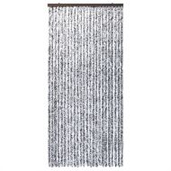 Ресни за врата против мухи, кафяво и бежово, 100x230 см, шенил