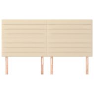 Табла за легло, кремава, 160x5x118/128 см, плат