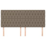 Табла за легло, бежово, 200x7x118/128 см, плат