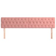 Табла за легло, розова, 180x7x78/88 см, кадифе