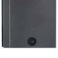 LED шкаф с огледало за баня, сияйно сиво, 62x14x60 см