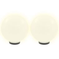 Градински сфери за LED лампи, 2 бр, 30 см, PMMA