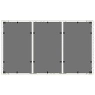 Градинска маса със стъклен плот бяла 150x90x75 см полиратан