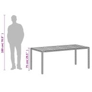 Градинска маса бежова 190x90x75 см полиратан и акациево дърво