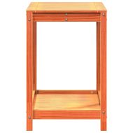 Маса за разсаждане с рафт восъчнокафяв 82,5x50x75 см бор масив