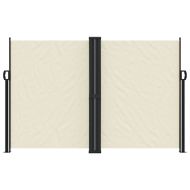 Прибираща се странична тента, кремава, 160x1200 см