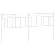 Метална резервна табла за легло, бяла, 193 см