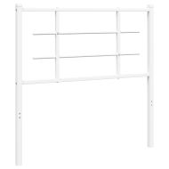 Метална резервна табла за легло, бяла, 100 см